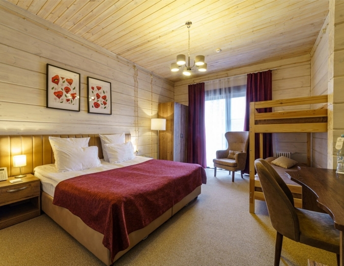 Улучшенный с двухъярусной кроватью - Эко-отель «Лепота»